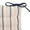 GALETTE DE CHAISE RAYEE GROOVE BLEU38X38CM