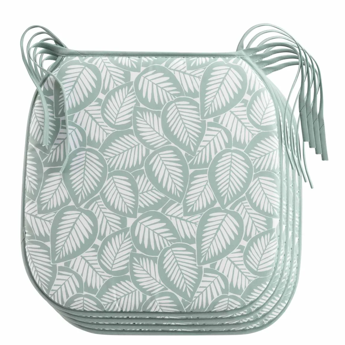 4 GALETTES 38X38CM MICROFIBRE IMPRIMEE DIVANY SAUGE