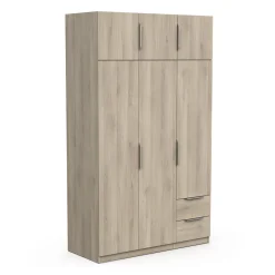 GHOST ARMOIRE 6 PORTES 2 TIROIRS CHENE