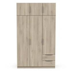 GHOST ARMOIRE 6 PORTES 2 TIROIRS CHENE