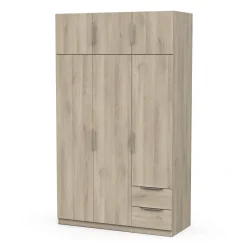 GHOST ARMOIRE 6 PORTES 2 TIROIRS CHENE