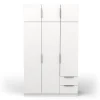 GHOST ARMOIRE 6 PORTES 2 TIROIRS BLANC MAT