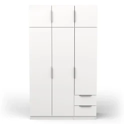 GHOST ARMOIRE 6 PORTES 2 TIROIRS BLANC MAT