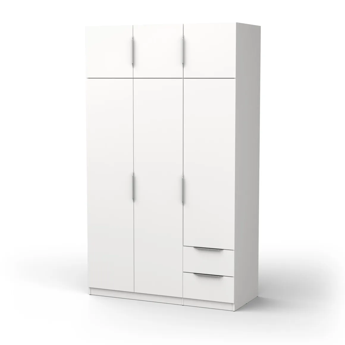 GHOST ARMOIRE 6 PORTES 2 TIROIRS BLANC MAT