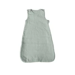 GIGOTEUSE SANS MANCHES ZIP GAZE DE COTON 40X70CM CELADON