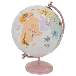 GLOBE BASE METAL ENFANT ROSE D.20CM