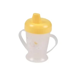 GOBELET ANTI GOUTTE AVEC ANSES 225ML JAUNE