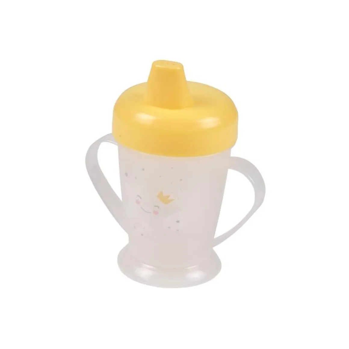 GOBELET ANTI GOUTTE AVEC ANSES 225ML JAUNE