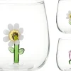 GOBELET BAS VERRE INTERIEUR DECORE FLEURS 500ML
