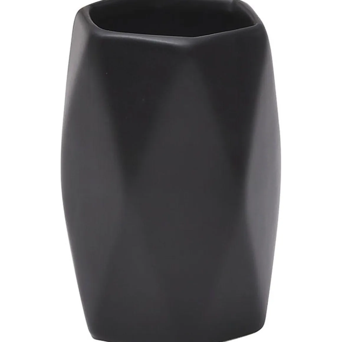 GOBELET GRES FORME LOSANGE NOIR