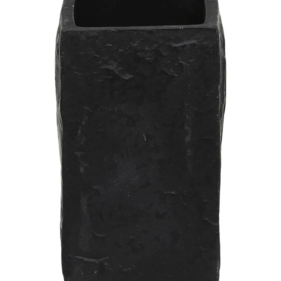 GOBELET POLYRESINE CARRE EFFET PIERRE NOIR