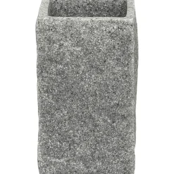 GOBELET POLYRESINE CARRE EFFET PIERRE GRIS