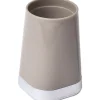 GOBELET ROND BASE CARREE CHROMEE TAUPE
