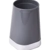 GOBELET ROND BASE CARREE CHROMEE GRIS