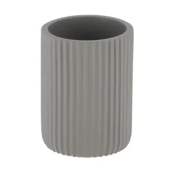 GOBELET STRIE ARRONDI POLYRESINE GRIS