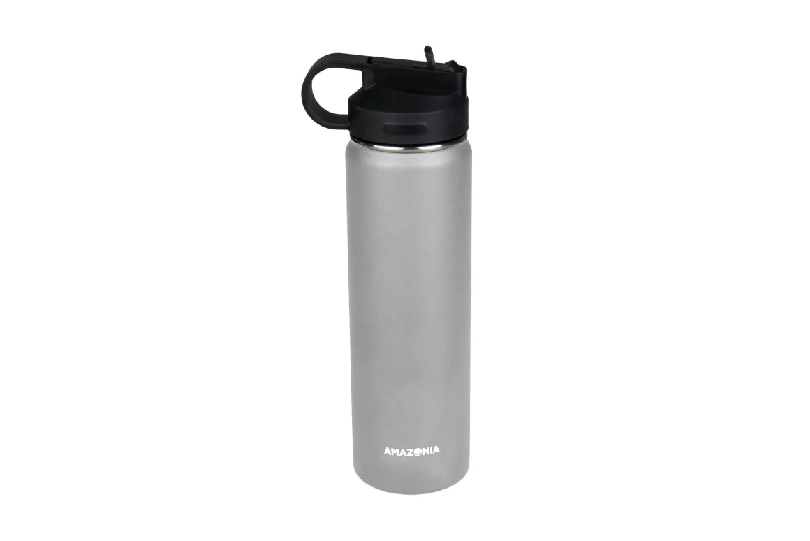 GOURDE ISOTHERME 660ML BOUCHON SPORT GRIS