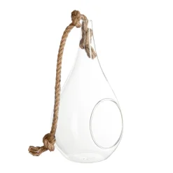 GOUTTE VERRE AVEC CORDE H.25CM