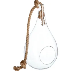GOUTTE VERRE AVEC CORDE H.39CM