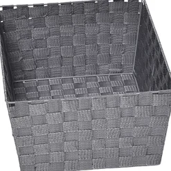 GRANDE PANIERE DRESSING EVASEE EN POLYESTER GRIS