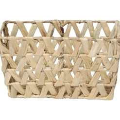 GRAND PANIER EVASE AVEC POIGNEES JACINTHE TRESSEE NATURAL