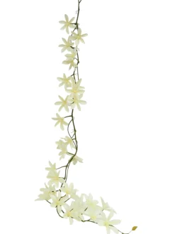 GUIRLANDE DE FLEURS DE VANILLE 30 FLEURS H160CM BLANC
