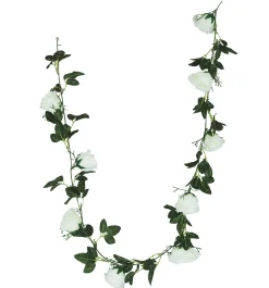 GUIRLANDE DE ROSES H150CM BLANC