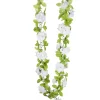 GUIRLANDE DE ROSES L.150CM BLANC