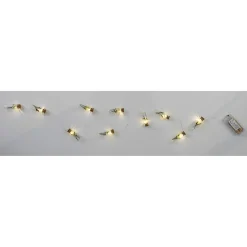 GUIRLANDE 10 FIOLES VERRE REMPLIES DE FLEURS