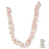 GUIRLANDE FLEURS H.140CM BLANC ET ROSE