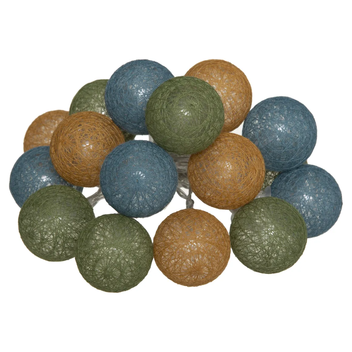 GUIRLANDE LED PILE 16 BOULES ARMY D.3.5CM