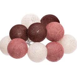 GUIRLANDE LED PILE 10 BOULES DUNE D.6CM