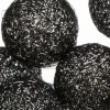 GUIRLANDE LED SECTEUR 20 BOULES NOIR D.6CM