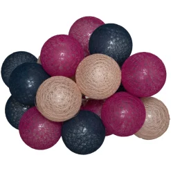 GUIRLANDE LED SECTEUR 20 BOULES SORBET D.6CM