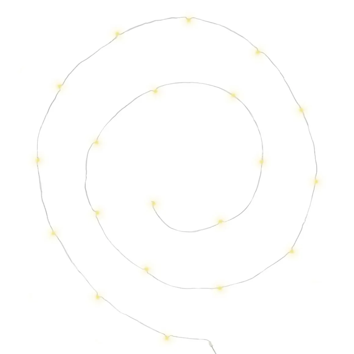 GUIRLANDE 20 MICRO LED ARGENT BLANC CHAUD L.190CM