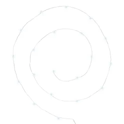 GUIRLANDE 20 MICRO LED ARGENT BLANC FROID L.190CM