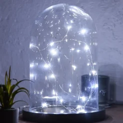 GUIRLANDE 20 MICRO LED ARGENT BLANC FROID L.190CM