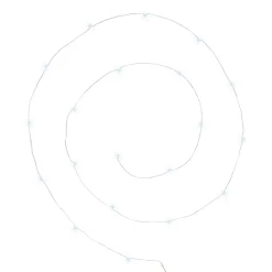 GUIRLANDE 100 MICRO LED L.10M LUMIERE BLANC CHAUD ARGENT