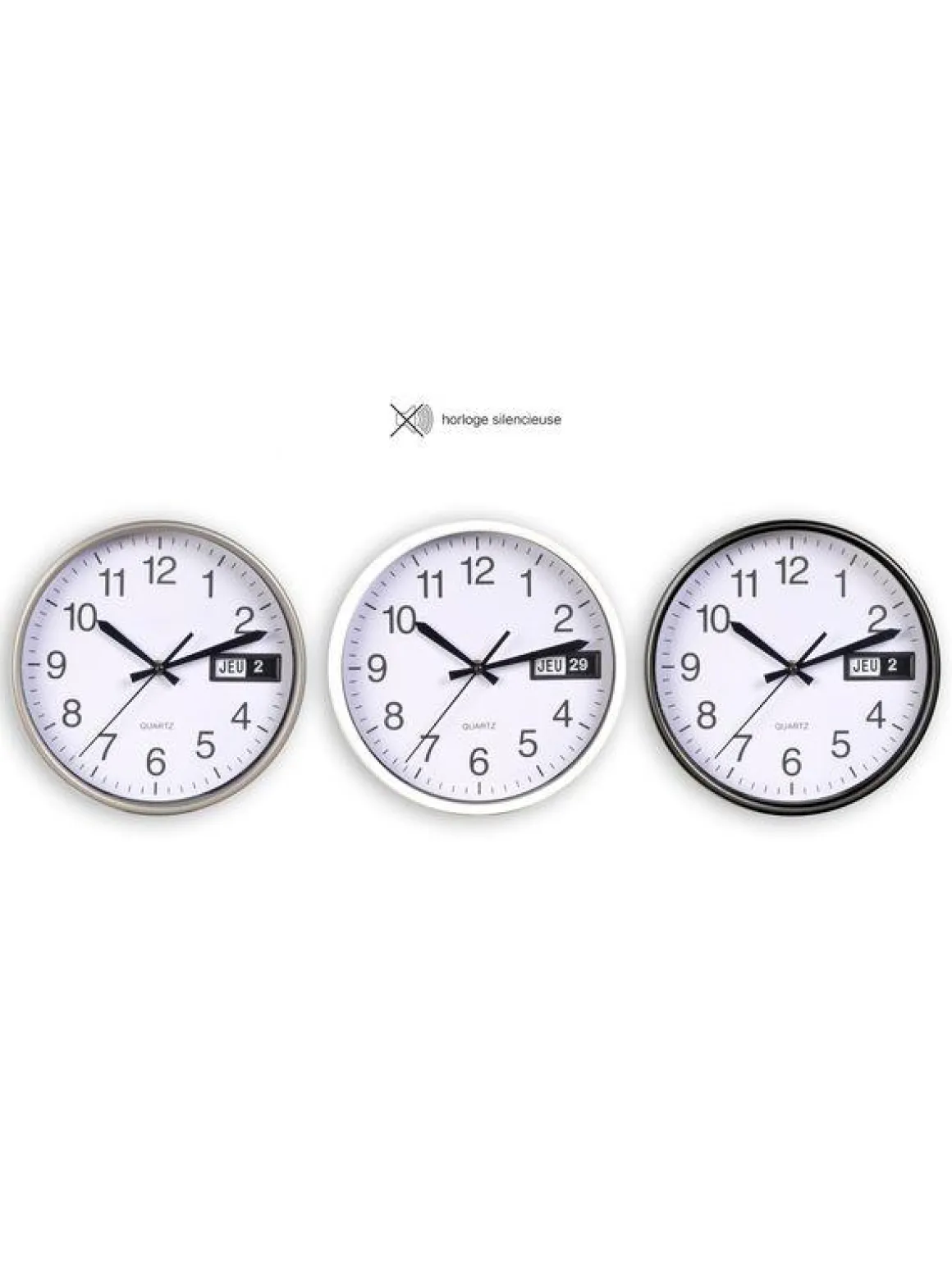 HORLOGE DATE FRANCAISE D.25CM