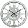 HORLOGE MECANIQUE CHROME RICKY D.40CM