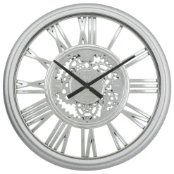 HORLOGE MECANIQUE CHROME RICKY D.40CM