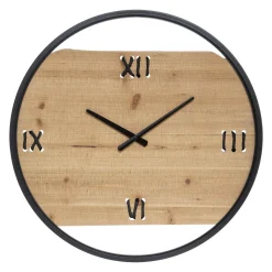 HORLOGE METAL BOIS WILD D.58CM