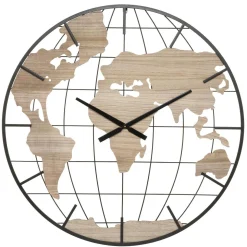 HORLOGE METAL MONDE JAY D.90CM
