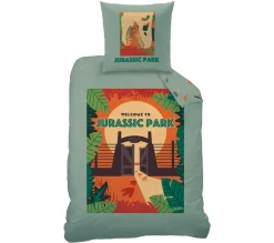 HOUSSE COUETTE ET TAIE JURASSIC WORLD 140X200CM ET 63X63CM