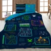 HOUSSE COUETTE 140X200CM ET 63X63CM MINECRAFT