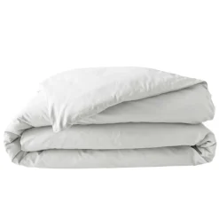 HOUSSE COUETTE 260X240CM PERCALE UNI 78 FILS BLANC