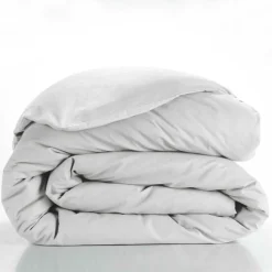 HOUSSE COUETTE 240X220CM UNI 57 FILS LINA BLANC