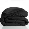 HOUSSE COUETTE 260X240CM UNI 57 FILS LINA NOIR