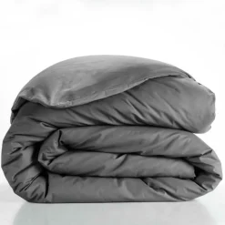 HOUSSE COUETTE 260X240CM UNI 57 FILS LINA ANTHRACITE