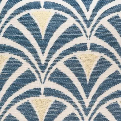 HOUSSE COUSSIN CHENILLE ART DECO BLEU 40X40CM