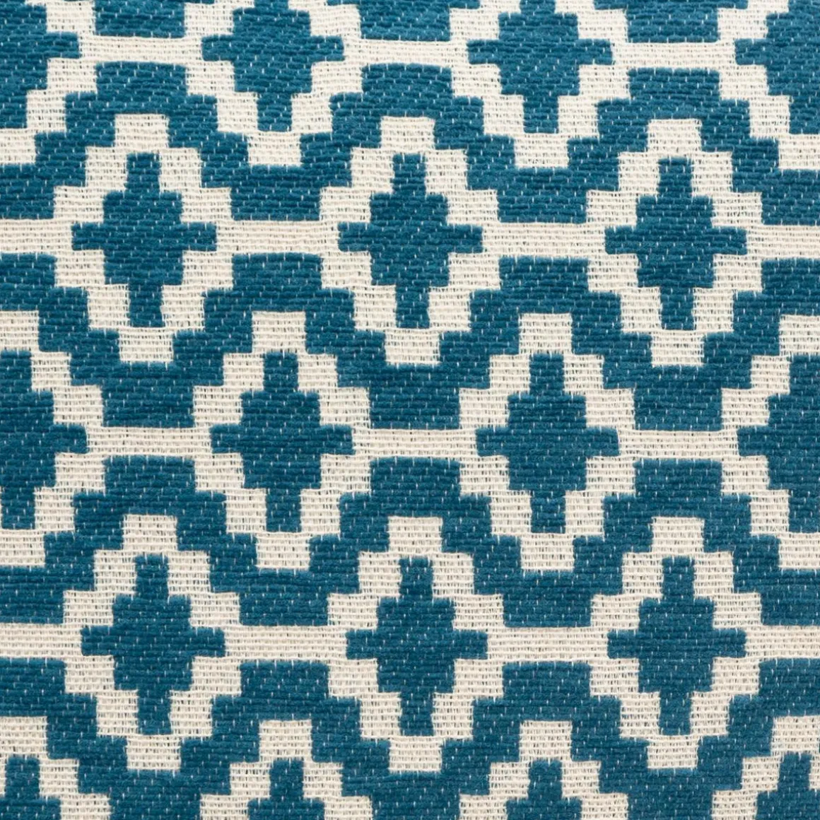 HOUSSE COUSSIN CHENILLE ETHNIQUE BLEU 40X40CM